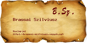 Brassai Szilviusz névjegykártya